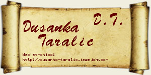 Dušanka Taralić vizit kartica